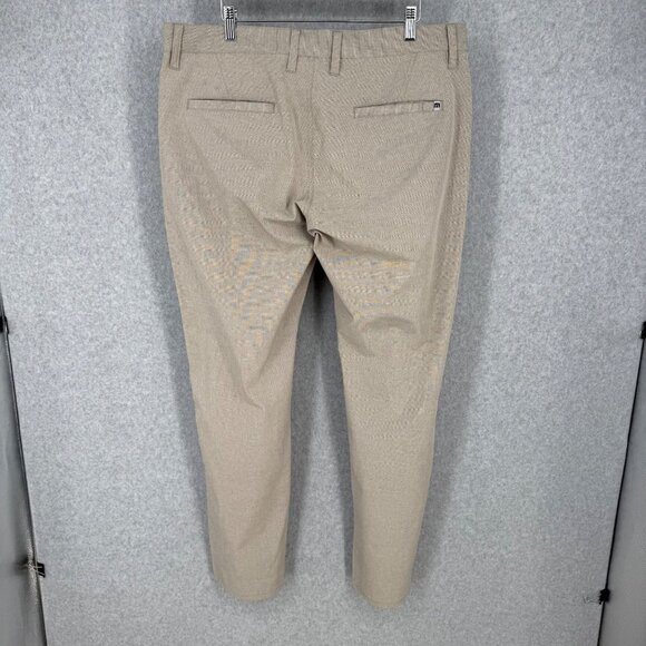 Travis Mathew Mens Open to Close Pants Trousers 36 Tan Khaki Golf Stretch 75532 - Picture 6 of 15